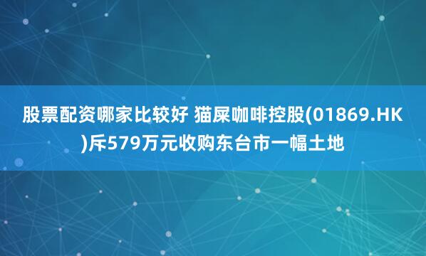 股票配资哪家比较好 猫屎咖啡控股(01869.HK)斥579万元收购东台市一幅土地