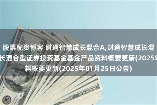 股票配资博客 财通智慧成长混合A,财通智慧成长混合C: 财通智慧成长混合型证券投资基金基金产品资料概要更新(2025年01月25日公告)